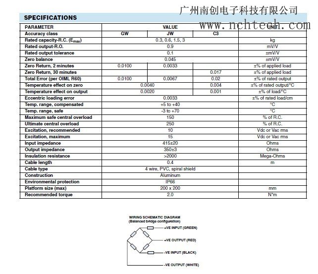 美国特迪亚1004-0.3KG称重传感器