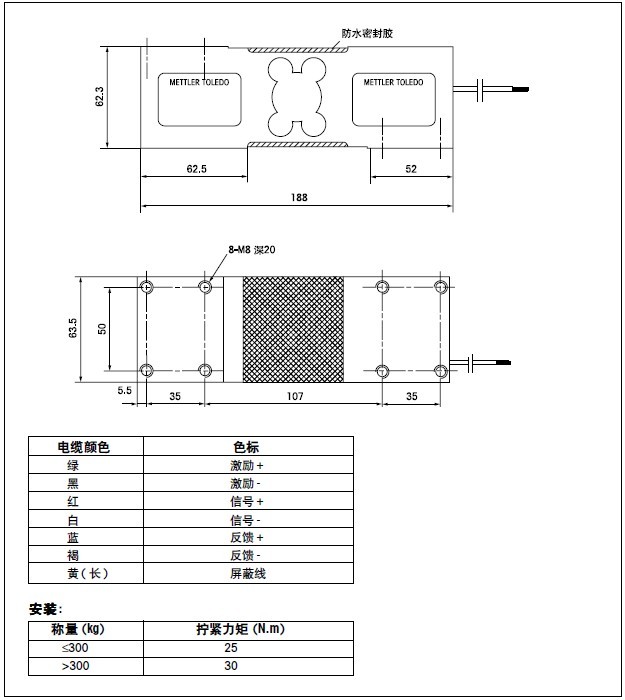 美国特迪亚1260-250kg称重传感器